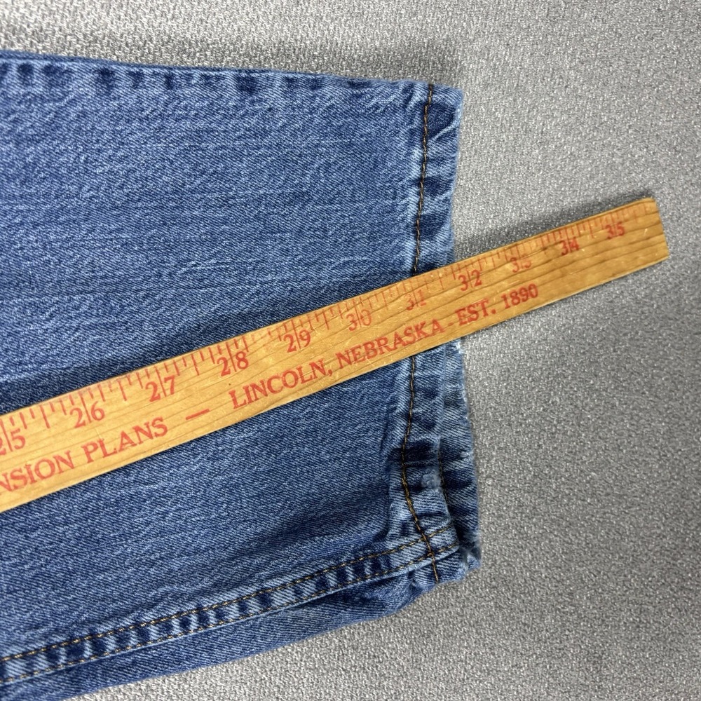 Levis 559 Relaxed Straight Fit Jeans Mens 36x32 Blue Whiskered Faded Denim - Picture 5 of 13